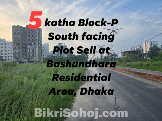 5 katha Block-P South facing  Plot Sell at Bashundhara